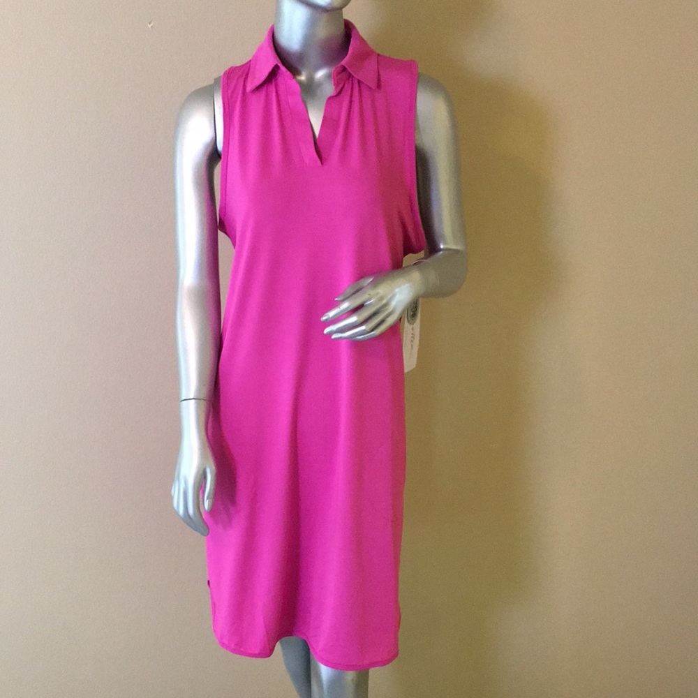 X by GOTTEX Lorna Binding Mini Golf & Tennis Dress Fuchsia